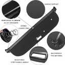 Sze Retractable Cargo Cover for Audi Q5 SQ5 2018-2024, Not for Sportback