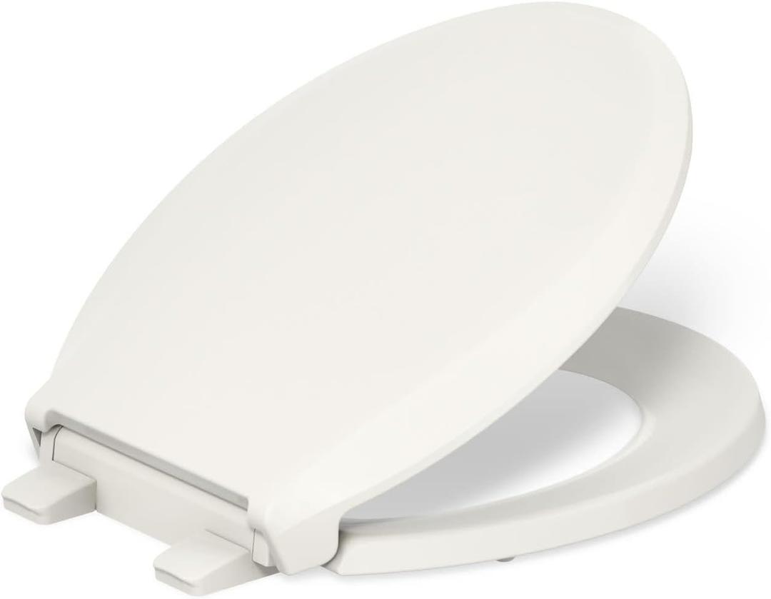 KOHLER 4639-RL-96 Cachet ReadyLatch Round Toilet Seat Soft Close, Biscuit