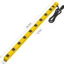 TiFFCOFiO Metal Power Strip, 9 Widely Space Outlets, Wall Mountable Power Strip Surge Protector, 6 FT Extension Cord,15A/1875W, ETL Listed (9 Outlet)