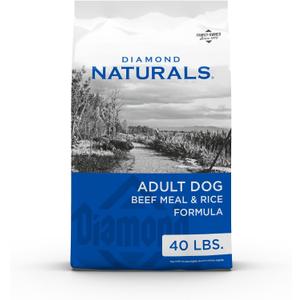 Diamond Naturals Adult Dry Dog Food Beef Meal and Rice Formula Made with Quality Pasture-Raised Beef Protein, Probiotics and Essential Nutrients (EXP 07/22/27)