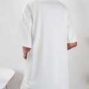 YIJIU Women's Graphic Oversized T Shirts Letter Print Short Sleeve Loose Casual Summer Tops (White, L)