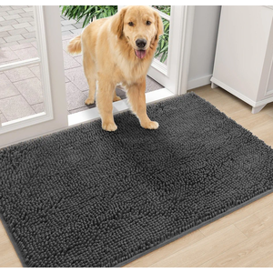 Amyracel Dirt Trapping Door Mat, 48" x 96" Large Absorbent Dog Door Mat for Muddy Paws, Quick Dry Non Slip Chenille Mud Mat for Dogs, Machine Washable Entry Indoor Entryway Rug for Inside Floor