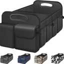 Car Trunk Organizer with Large Capacity Waterproof Car Accessories for Women & Men, Collapsible Trunk Organizer for Suv/Jeep/Sedan (Black, Standard) 13x11 inch