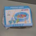 NIPLOOOW Pool Fishing Toys Games, Water Table Bathtub Toy with Inflatable Pool Pole Rod Net Plastic Floating Fish, Birthday Gifts for Kids Age 3 4 5 6 Year Old,Kids Outdoor Toys