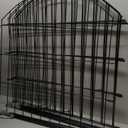 FOREHOGAR Metal Garden Fence 28in (H) x 11.7ft (L), 5 Panels + 6 Stakes Rustproof Border Fence Animal Barrier for Dog, No Dig Garden Fencing for Yard Flower Bed Patio Outdoor, CTW2828 Black