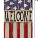 AVOIN colorlife Patriotic 4th of July Garden Flag 12x18 Inch Double Sided Outside, Memorial Day Retro American Stars and Stripes Welcome Yard Outdoor Decoration (Multi)