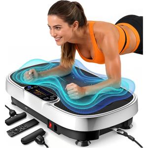 Renoj 3D Vibration Plate Exercise Machine, 200W Motor, 455lbs Capacity