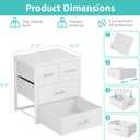 BOLUO Closet Drawers White 4 Drawer Dresser for Closet Organizers and Storage Bedroom Dorm Modern