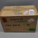 Aspen Creative 36010, Hardback Rectangular Contemporary Spider Lamp Shade/White Linen Fabric, (8+16)" Top x (8+16)" Bottom x 10" Height