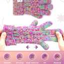 Kids Toddler Winter Warm Fleece Lined Gloves for Girls Boys, Thick Thermal Cute Knit Gloves for Cold Weather