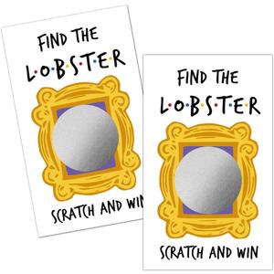 Haizct 50 Pack Find The Lobster Bridal Shower Scratch Off Game Cards for Country Wedding, Bridal Shower, Bachelorette Party Game, Wedding Shower Ideas, Baby Showe