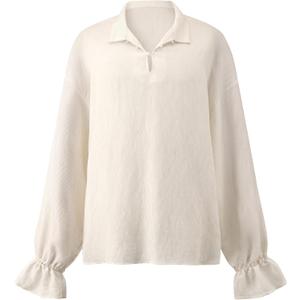 Men Renaissance Shirt,Pirate Shirt for Men,Victorian Ruffled Vampire Poet Shirts Gothic Medieval Costume (Small, Beige)