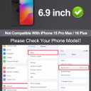 2 x Compatible for iPhone 16 Pro Max Privacy Screen Protector 6.9 Inch, Purple Gradient Anti Spy Anti Blue Light HD Screen Protector Tempered Glass Easy Installation