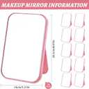 10 Pcs Spa Party Mirrors Sleepover Party Supplies for Girls Slumber Parties Supplies Pink Makeup Mirror Bulk for Sleepover Slumber Birthday Favors Gift (Pink)