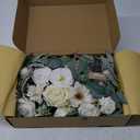 Faux Arch Flower Swag Set of 2 for Wedding Welcome Signs Floral Swag Wedding Reception Ceremony Signs Decor (White)