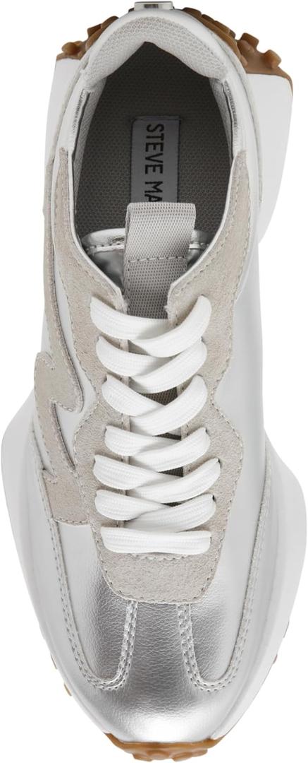 Steve Madden Campo Women's Athletic Silver, Size 8.5