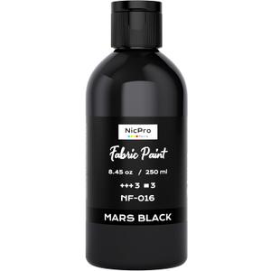Nicpro Black Fabric Paint, 8.45 oz (250 ml) Fabric Paint for Clothes Permanent, Clothing Paint for DIY T-shirts Jeans Crafts, Refresh Furniture Upholstery