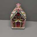 MOMENTS IN TIME 11H LED Lighted Gingerbread House Hand-Painted Polyresin Christmas Village Dcor Battery Operated Holiday Decoration Light Up Gingerbread House with Festive Details