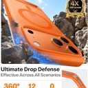 TORRAS Strong Magnetic & Seamless Stand for iPhone 17 Pro Max Case, Fit for MagSafe, Military Grade Drop Protection, Adjustable Kickstand for iPhone 17 Pro Max Case Translucent Matte Orange