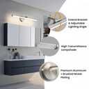 KAISITE Bathroom Light Fixture Over Mirror 30IN Brushed Nickel LED Vanity Light 24W 3000K Dimmable Modern Bathroom Wall Mount Lighting Fixture Rotatable Bath Vanity Light Bar