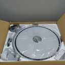 42'' Crystal Ceiling Fan Fandelier with Lights-Low Profile Flush Mount Ceiling Light with Fan, Reversible and Remote Control Black Ceiling Fan Light for Bedroom, Living Room