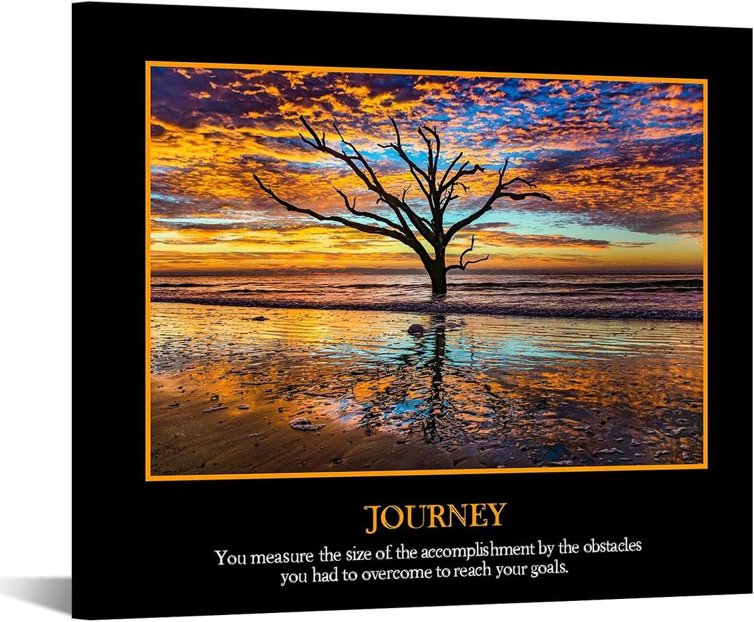 KREATIVE ARTS Canvas Wall Art for Droms Journey Quote Inspirational Prints Motivational Work Posters for Classroom Education Quotes Giclee Print Gallery Wrap Modern Home Decor (Journey), 24"L x 20"W