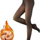 200D Thermal Opaque Winter Tights, Skin-Permeable, Slim Fit (Black, M)