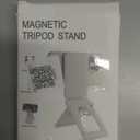 Phone Stand, Foldable Magnetic Phone Tripod, Angle Adjustment & Strong Magnets PU Leather Phone Stand, Compatible with All Smart Phone 16/15/14/13/12 (White)