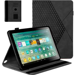 Premium Leather Folio Case for DM 10 Tablets (13th/11th Gen, 2025/2023/2021) - Auto Wake/Sleep, Multi-Angle Stand, Card Slots & Military-Grade Protection(Black)