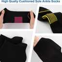 Heatuff 7 Pairs Womens Ankle Socks Athletic Cushioned Anti-Blister Running Low Cut Socks with Tab