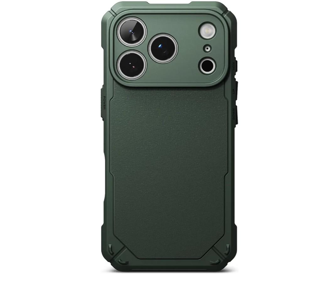 Ringke Rugged Gear for iPhone 17 Pro Case [Oil & Dirt Resistant] Prevents Oily Smudges Non-Slip Enhanced Grip Protective Cover Precise Cutouts for Camera - Dark Green