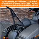Motorcycle Backrest Sissy Bar Detachable Passenger Assembled Backrest Rear Pad Upright 28" Compatible With Harley Touring Road King Road Glide Street Glide Electra Glide Road King 2009-2026