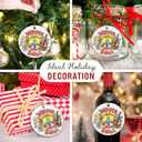 10 x Hippie Christmas Ornaments 2025, Hippie Gifts for Women, Men, Friends, Family - Peace Sign Ornaments for Tree Decorations, Ceramic Boho Christmas Ornaments - Boho Xmas Party Favors