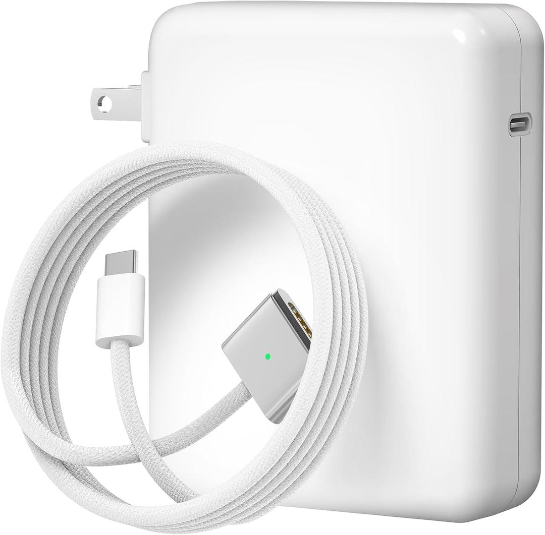 140W Charger for MacBook Pro 16 14 inch Mac Air 15 13 inch 2026 2025 2024 23 22 21 M1M5Original Quality Fast Charger Power Adapter & 6.6FT Type C to Magnetic 3 Cable LED Applicable 2021-26 (White)