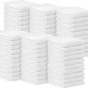Avalon Towels Bar Towels (Pack of 60) Size 14x17 Inches  100% Cotton, Absorbent and Reusable Cleaning Rags, Multipurpose Cleaning Towels, Terry Cloth Rags, Durable Shop Rags (White)