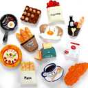 Lyellfe 12 Pack Food Fridge Magnets, Cute 3D Food Magnet for Refrigerator, Strong-adhensive Funny Kitchen Refrigerator Stickers for Kitchen Decor, Whiteboard, Map, Cabinets