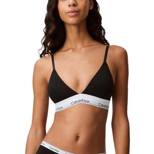 Calvin Klein Modern Cotton Lightly Lined Triangle Bralette Black, Medium