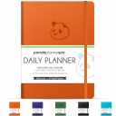 angePanda Planner Pro A4 Daily Planner 2026 6 Month Undated Planner with Hourly Schedule, Large 8.5x11 Layout, To Do List, Daily Journal, Goal Planner, Habit Tracker & Gratitude Organizer for Home/Office Orange