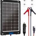 12V 20w Solar Battery Charger Pro - Built-in Intelligent MPPT Controller Waterproof for Car, Automotive Boat, and Marine RV Trailers - Solar Panel Trickle Charging Kit (SP-20W)