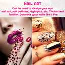 2 x Rhinestone Stickers, Anezus 4950pcs Adhesive Stick on Gems Face Jewels Stickers Self Adhesive Rhinestones for Crafts, Makeup and Decorations (30 Colors, 4 Sizes) (Small)