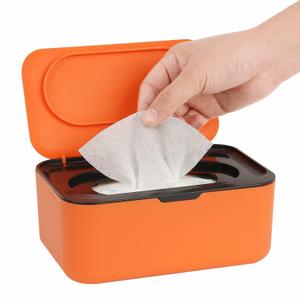 Wipes Dispenser, Wipe Holder for Baby & Adult, Seposeve Refillable Wipe Container, Keeps Wipes Fresh, One-Handed Operation. Non-Slip, Easy Open/Close Wipes Pouch Case, Orange Wipes Dispenser, Wipe Holder for Baby & Adult, Seposeve Refillable Wipe Container, Keeps Wipes Fresh, One-Handed Operation. Non-Slip, Easy Open/Close Wipes Pouch Case, Orange