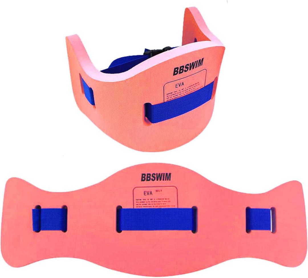 EVA Swimming Floatation Exercise Belt, Adjustable Swim Training Equipment Belt Outdoor Swim Training Tools for Adult and Kids (Size M - Orange - 1PC)