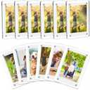 12 Packs Acrylic Fridge Magnetic Picture Frame Magnetic Polaroid Frames for Photos Instax Mini Frame Clear 2.36 x 3.54 Inch