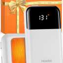 Hotdot Hand Warmers Rechargeable, Heat Levels (104131F), Real-Time Temp & Battery Display, Electric Hand Warmers, Fast Heating, Fits in Gloves/Pocket, Gifts for Women & Men (AI-White 2Pack)