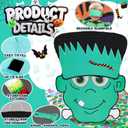 Large Halloween Green People Frank Pinata- Cute Monster Design - Piata Kit with Stick, Rope, Blindfold, Confetti for Halloween Parties & Kids' Events (21"  16.5"  3")