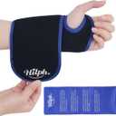 Hilph Wrist Ice Pack Wrap, FSA HSA Eligible, Reusable Wrist Brace with Gel Hot Cold Compression Pack for Hand Injuries, Hand Ice Pack for Carpal Tunnel, Rheumatoid, Tendonitis, Swelling, Black