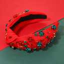 mokkia Christmas Headbands Hair Bows for Women Holiday Headbands Christmas Bow Tree Headbands Hair Ribbon Bows Clips Holiday Christmas Accessories Outfits Party Decorations Holiday Gifts (Pattern B)