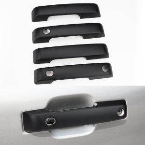 Exterior Door Handle Cover Compatible for Ford F150 2021 2022 2023 2024 Accessories Door Handle Protector Trim (with Key Hole and 2 Auto Sensor Holes, Matte Black)