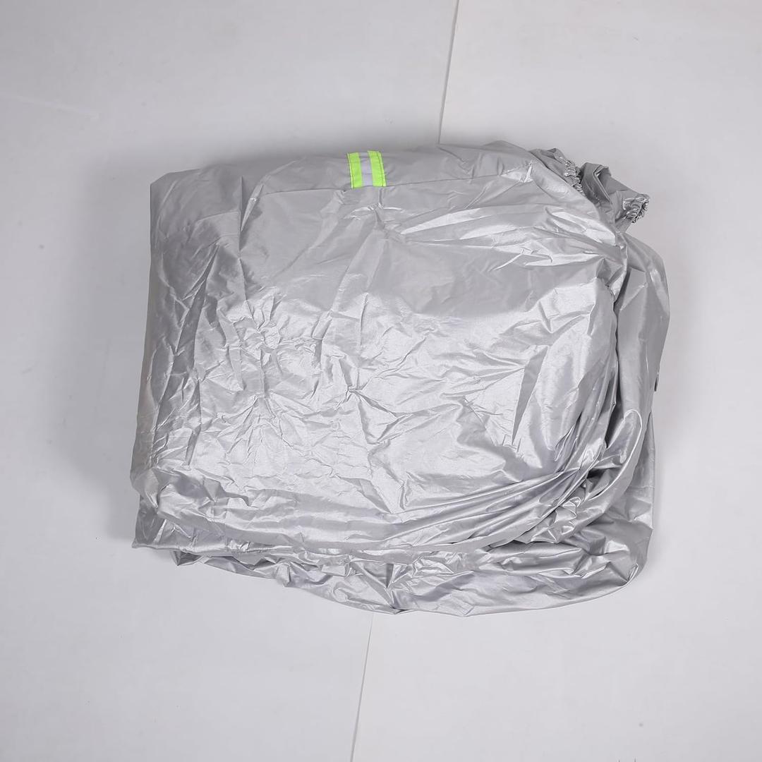 Car Cover Waterproof All Weather for L@nd Rover Defender 2020-2023, Automotive Full Exterior Outdoor Covers Rain Snow UV Sun Hail Protector with Contractible Hem (for Defender 90)