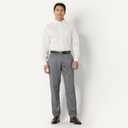 Amazon Essentials Men's Slim Fit Long Sleeve Wrinkle Resistant Stretch Dress Shirt (Lavender White Windowpane)